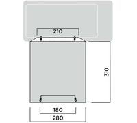 Veranda a cupola per van easy camp utne 180 - 205 cm