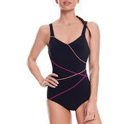 Veranobreeze Costume da Bagno da Donna di Un Pezzo Nero Atletico Modesto