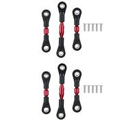 VERAWE 6 Pezzi Asta di Sterzo in Metallo per TT-01 TT01 1/10 Accessori Parti di Aggiornamento Auto RC, Rosso