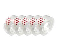 Verazquy Confezione da 5 rotoli di nastro adesivo trasparente, 18 mm x 30 m, confezione da 5 rotoli di nastro adesivo trasparente per dispenser, invisibili, per confezioni regalo, cancelleria da