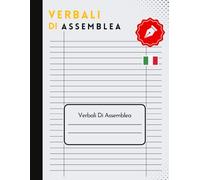 Verbali di Assemblea: Registro verbali associazioni e condominio con 120 pagine numerate in formato A4