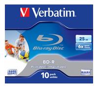 VERBATIM - 10 x BD-R - 25 Go 6x - superficie stampabile - custodia CD