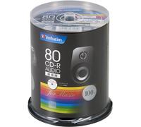Verbatim 100pz CD-R per musica 80min 700MB 1-48x mandrino stampabile bianco a...