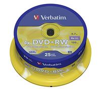 Verbatim - 25 x Dvd+RW - 4.7 GB 4X - Mattes Silber - Spindel