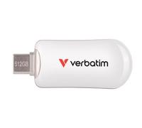 30231 VERBATIM PLECTRA USB-C FLASH DRIVE WHITE 512GB