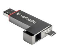 Verbatim 32041 Dual QuickStick Chiavetta USB Dettaglio 256 GB Argento USB-C® (