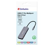 VERBATIM - 32152 - Verbatim - USB-C Pro Multiport Hub 9 Port - 32152 - VERB32152 - Conf. da 1 Pz.