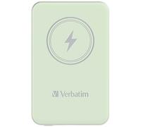 Verbatim 32241 power bank con ricarica wireless, 5V, 5 000mAh, verde
