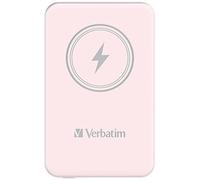 Verbatim 32243 power bank con ricarica wireless, 5V, 5 000mAh, rosa