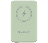 Verbatim 32246 power bank con ricarica wireless, 5V, 10 000mAh, verde