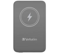 Verbatim 32249 power bank con ricarica wireless, 5V, 10 000mAh, grigio