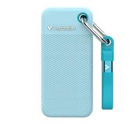 Verbatim 32324, SSD esterno Pocket SSD edizione estiva, 32324, 1000GB, blu polare, include 2 coperture in gomma (nera e blu polare), USB C