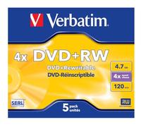 Verbatim 43229 - 5PK 43229 4,7 GB 4 x Dvd + RW JC - Dvd riscrivibile