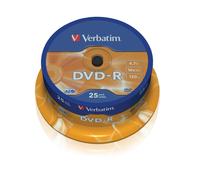 Verbatim 43522 4.7GB 16x DVD-R Argento Opaco - Confezione Da 25