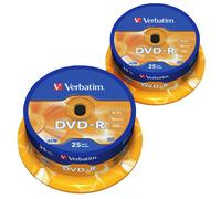 Verbatim 25 DVD-R AZO Matt Silver 4,7GB 16X cake box - 43522