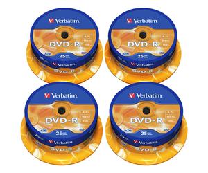 VERBATIM 43522 DVD-R AZO Matt Silver 4,7GB 16X cake box - 25x4 px