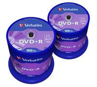 VERBATIM 43551 DVD+R 4,7GB AZO 16X Cake Box - 100x2 pz
