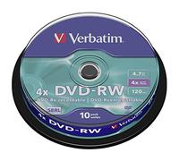 Verbatim 43552 DVD-RW, 4.7 Gb, 4x, Spindle, 10 Pezzi
