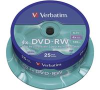 Verbatim 43639 DVD-RW vergine 4.7 GB 25 pz. Torre riscrivibile
