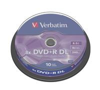 Verbatim 43666 8.5GB 8x Doppio Strato DVD+R Argento Opaco - Confezione Da 10
