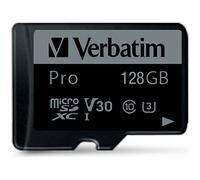 Verbatim 47044 PRO - Flash memory card (microSDXC to SD adapter included)