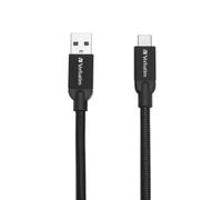 Verbatim 48871 cavo USB USB 3.2 Gen 2 [3.1 Gen 2] 1 m USB A USB C Nero (VERBATIM USB 3.1 TYPE-C TO USB-A STAINLESS STEEL CABLE NEW