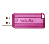 Verbatim 49067 Flash Drive Hi-Speed Store 'n' Go, 16GB, Pinstripe, USB 2.0, Rosa shocking