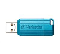 Verbatim 49068 Flash Drive Hi-Speed Store 'n' Go, 16GB, Pinstripe, USB 2.0, Blu caraibico
