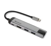 Verbatim 49141 interface hub USB 3.2 Gen 1 (3.1 Gen 1) Type-C 1000 Mbit/s Black