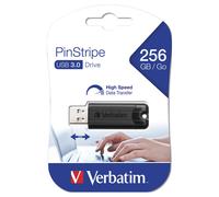Verbatim PinStripe 3.0 - Memoria USB 3.0 da 256GB  - Nero