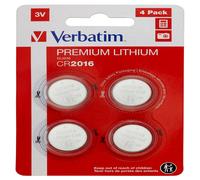 VERBATIM - 49531 - Micropile CR2016 - 3V - a pastiglia - litio - Verbatim - blister 4 pezzi - VERB49531 - Conf. da 1 Pz.