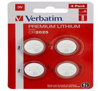 VERBATIM - 49532 - Micropile CR2025 - 3V - a pastiglia - litio - Verbatim - blister 4 pezzi - VERB49532 - Conf. da 1 Pz. - 49532