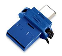 Verbatim Dual - Memoria USB 3.0 da 32 GB - USB-C / USB-A - Blu