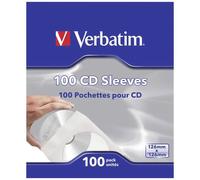 Verbatim 49976 Busta per CD 1 CD/DVD/Blu-Ray Bianco Carta 100 pz.