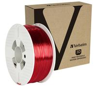 Verbatim 55062 Filamento per stampante 3D PETG 2.85 mm 1 kg Rosso (trasparente)