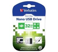 Verbatim 98130 Store 'n' Stay Nano USB 2.0 Flash Drive, 32 GB, Nero