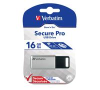 Verbatim 98664 16GB Secure Pro USB 3.0 Flash Drive