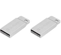 Verbatim 98750 Metal Executive Store'n' go Flash USB 2.0, 64 GB, Argento (Confezione da 2)