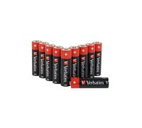 VERBATIM AA LR6 Mignon"AA Batterie Alcaline NERO, ROSSO, BIANCO-10 confezione