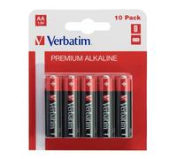 VERBATIM ALKALINE BATTERY AA 10-PACK (HANGCARD)