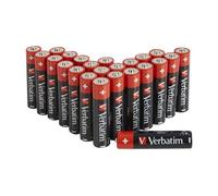 VERBATIM Batterie alcaline AAA Premium I 1,5V I Pile ministilo AAA-LR03 I Mini stilo AAA I Pile per lettori MP3, fotocamera, telecomando, rasoio ecc. I Pile alcaline Premium I 20 pezzi