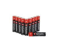 VERBATIM Batterie alcaline AAA Premium I 1,5V I Pile ministilo AAA-LR03 I Mini stilo AAA I Pile per lettori MP3, fotocamera, telecomando, rasoio ecc. I Pile alcaline Premium I 10 pezzi
