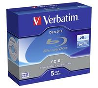 VERBATIM 43836 - BD-R Datalife, 25 GB, 6x, 5 pz Jewel Case