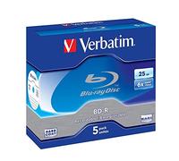 Verbatim 5 BD-R SL Blu Ray 25Gb 6X Hard Coat in jewel case - 43715