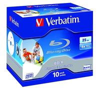 Verbatim BD-R SL 25GB 6x Printable 10 Pack Jewel Case 10 pz
