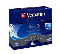 Verbatim 5 BD-R SL Blu Ray 25Gb 6X Hard Coat in jewel case - 43715
