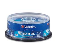 Verbatim BD-R 98356 - Disco multimediale registrabile Blu-ray, 50 GB, 8X, doppio strato, confezione da 25 mandrini