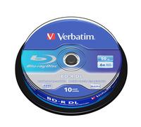 Verbatim 10 BD-R DL Blu Ray Dual Layer 50GB 6X BD-R White-Blu, in cake - 43746