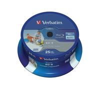 Verbatim BD-R SL Blu Ray Datalife 25GB Wide Inkjet Printable 6X Print Stampabili 43811