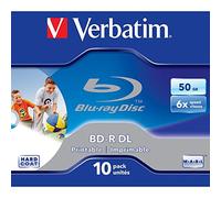 Verbatim BD-R DL Dischi registrabili 50GB 6x stampabili – Confezione 10 pezzi